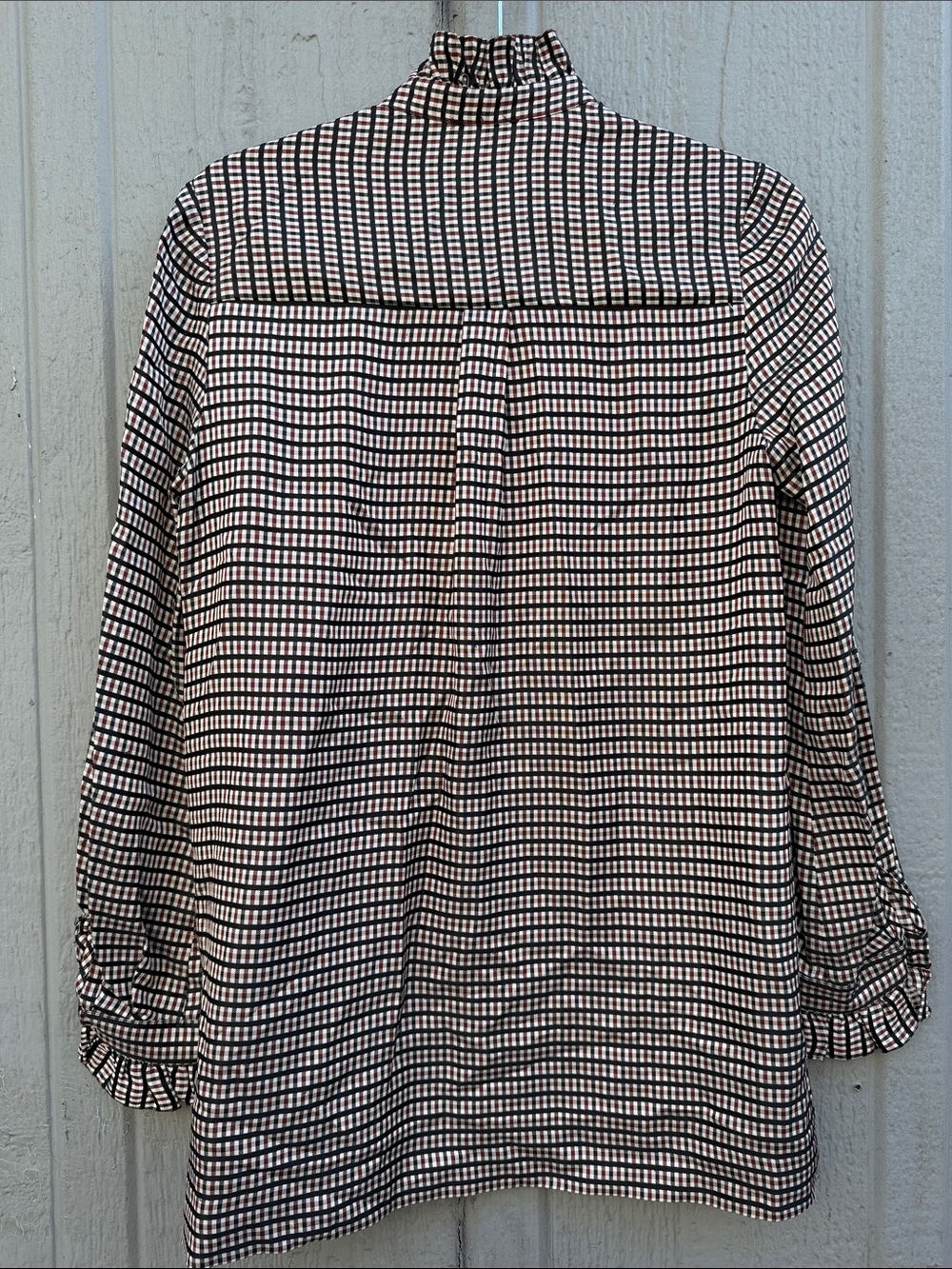 Sandro Ruffle Front Button-Up Blouse - Picture 7 of 9